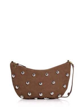 Clare V. Lune Studded Suede Shoulder Bag